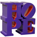 Robert Indiana HOPE Violet_Red 45,7x45,7x22.9 cm.