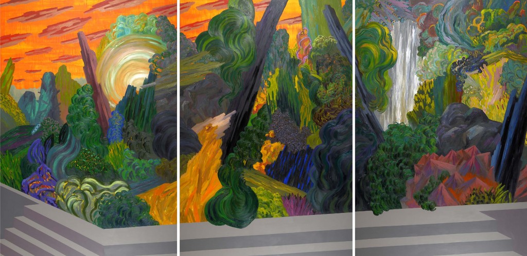 De la serie Origen de la catástrofe, "Reserva natural", 2009, óleo y acrílico sobre tela 300 x 600 cm