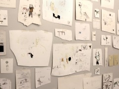 Untitled - Installation of 52 drawings on wall