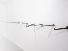 19th March - 1st June
Galerie Dukan, Paris
Present is a burning building groups a series of diverse pieces  (partial resultants) that compose an uncertain and unbalanced equation  developed during walks, derives, exchanges, an observations along the  hollows and fissures
