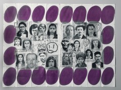 The 23rd History of the Human Face (Aljo-Violet). Airmail Painting No. 128, 1999