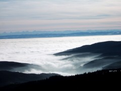 Mer de nuages, sommet du Hohneck Vosges
