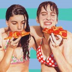 Maria Raquel and Maya with Pizza No. 2