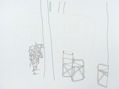 Planta, árboles y una silla y media. De la serie Casas y Casillas, 2008.