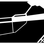 from the In between series, 2008. Automotive ink on MDF, 120 x 160 cm