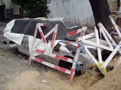 Ford Sierra Rural cubierto con membrana asfáltica aluminizada.