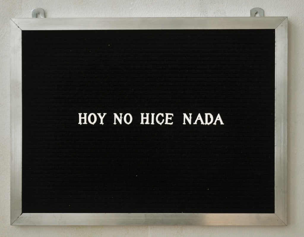 Hoy no hice nada