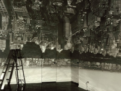 Adelardo Moreli - Camera Obscura Image of Manhattan View Looking West in Empty Room