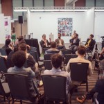 Roundtable “Is Mexico City a New Berlin?” featuring Sophie Goltz, Chris Sharp, and Pedro Reyes, moderated by Polina Stroganova.