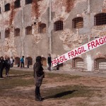 Espacio de Arte Contemporáneo, vista del Patio Norte, con Intervención sobre el edificio del proyecto FASE.