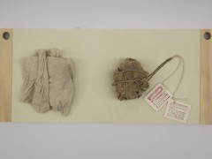 Archeological Matter #4, 2015 - clay, cotton, linen, cardboard 46x20x8 cm