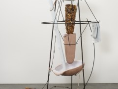 Tunga The Bather, 2014 Iron, steel, resin, ceramics, plaster, and cotton paper 220 x 150 x 150 cm © Tunga, Courtesy of the artist and Luhring Augustine, New York