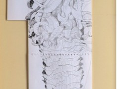 Frailejometría comparada, Grafito sobre papel de bitácora  1,70 x 60 cm, 2012